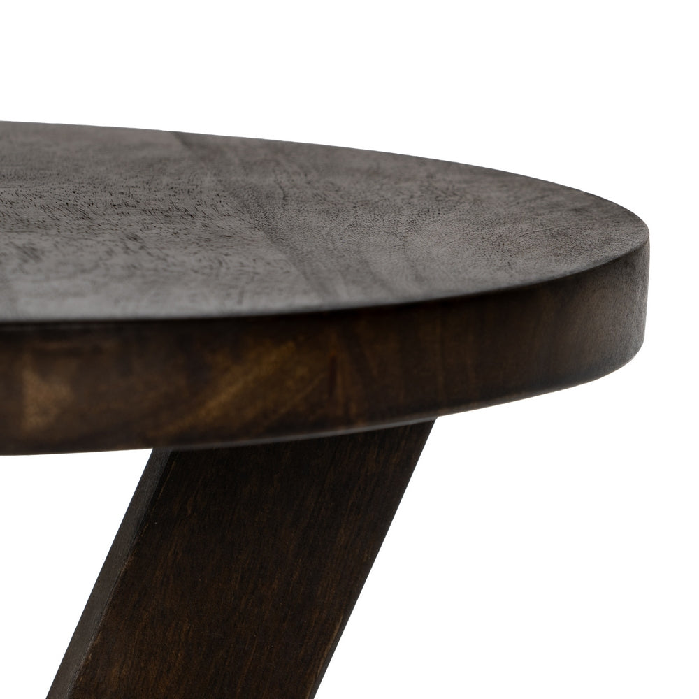 LIVING ROOM NATURAL MANGO WOOD SIDE TABLE 37 X 37 X 60 CM