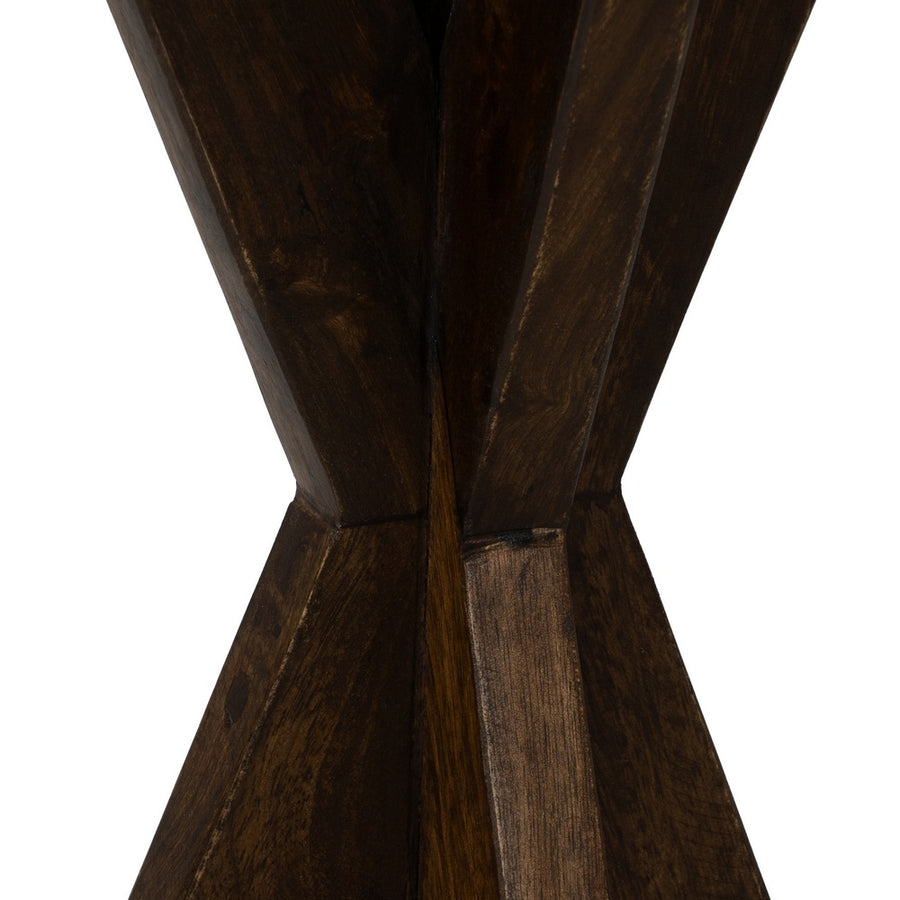 LIVING ROOM NATURAL MANGO WOOD SIDE TABLE 37 X 37 X 60 CM