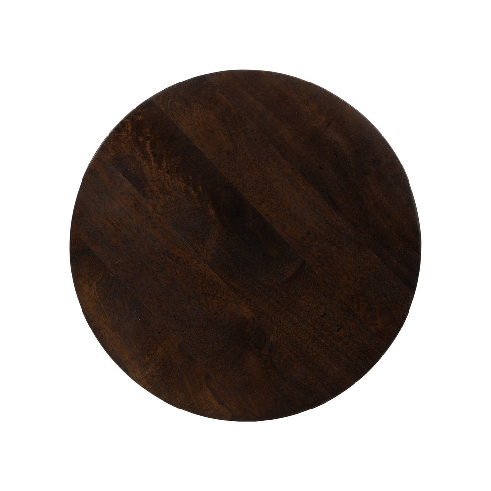 LIVING ROOM NATURAL MANGO WOOD SIDE TABLE 37 X 37 X 60 CM