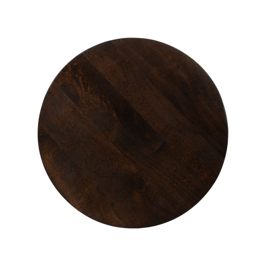 LIVING ROOM NATURAL MANGO WOOD SIDE TABLE 37 X 37 X 60 CM