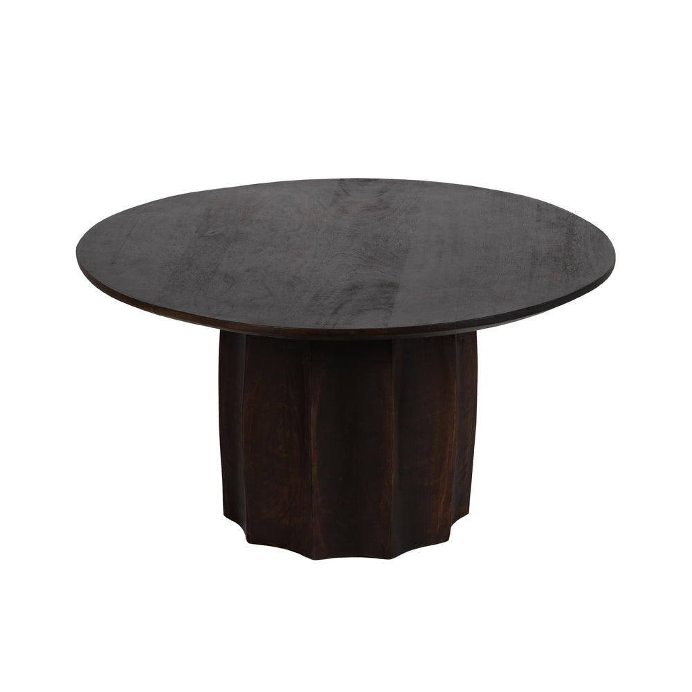 MESA CENTRO MARRÓN MADERA DE MANGO SALÓN 75 X 75 X 40 CM