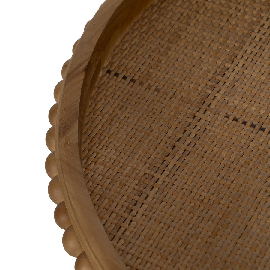 MESITA NATURAL METAL-MADERA 62 X 62 X 61,50 CM
