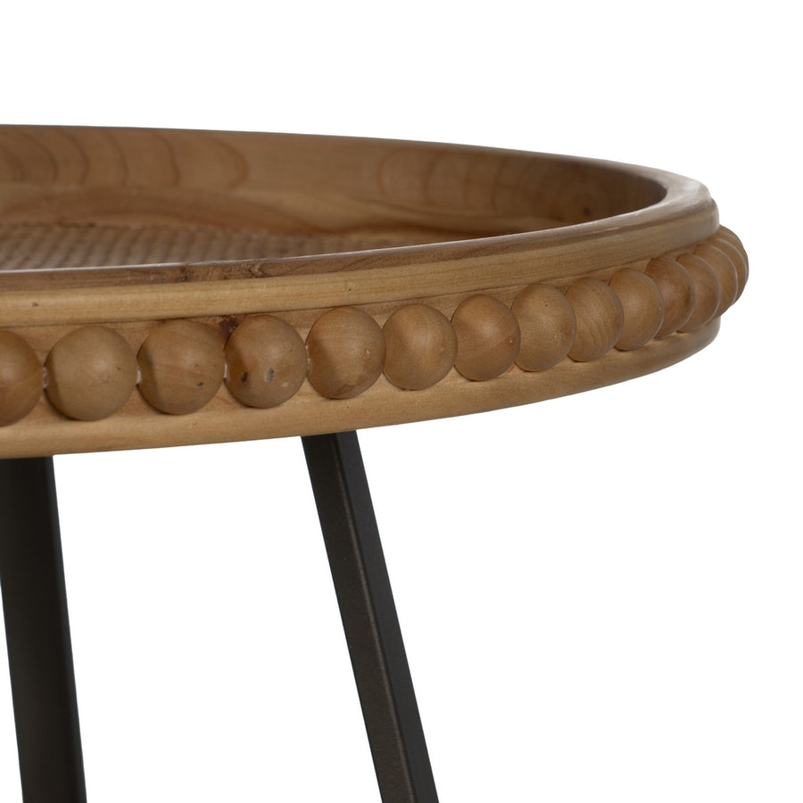 MESITA NATURAL METAL-MADERA 62 X 62 X 61,50 CM