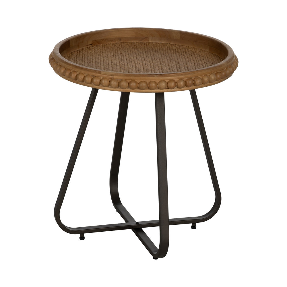 MESITA NATURAL METAL-MADERA 52 X 52 X 54,50 CM