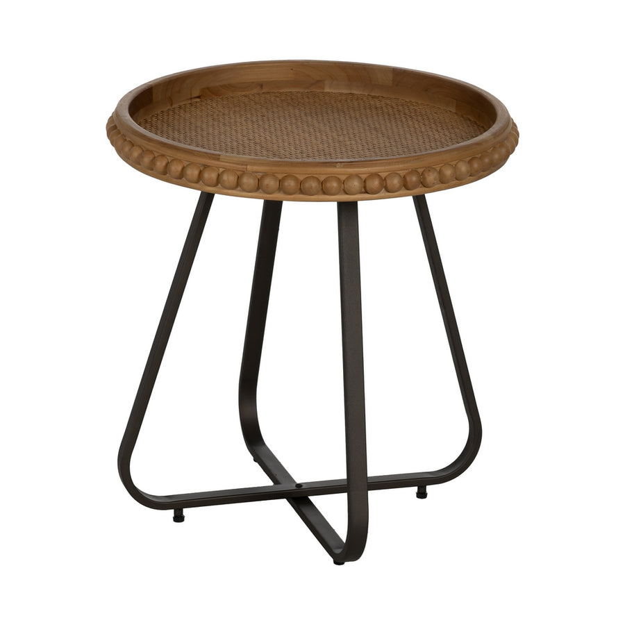 MESITA NATURAL METAL-MADERA 52 X 52 X 54,50 CM
