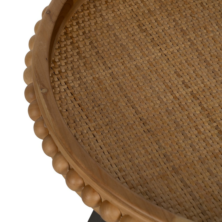 MESITA NATURAL METAL-MADERA 52 X 52 X 54,50 CM