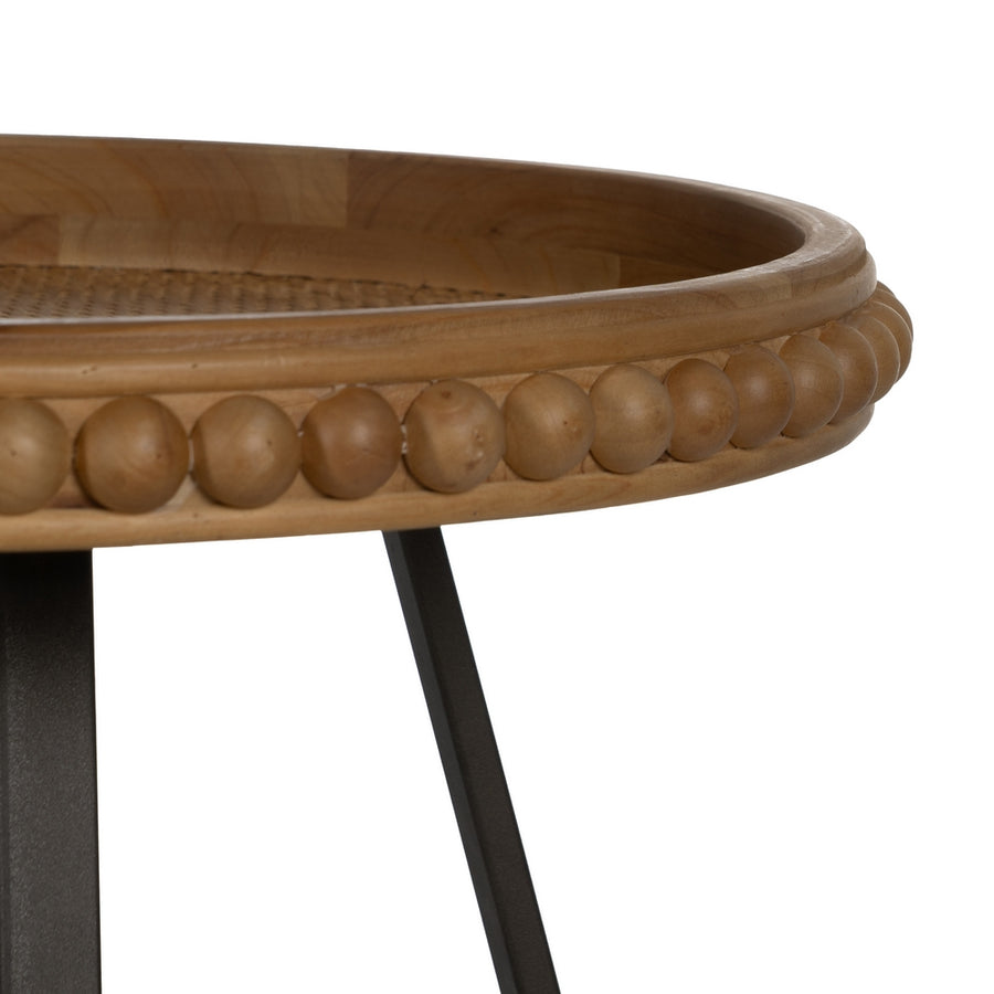 MESITA NATURAL METAL-MADERA 52 X 52 X 54,50 CM