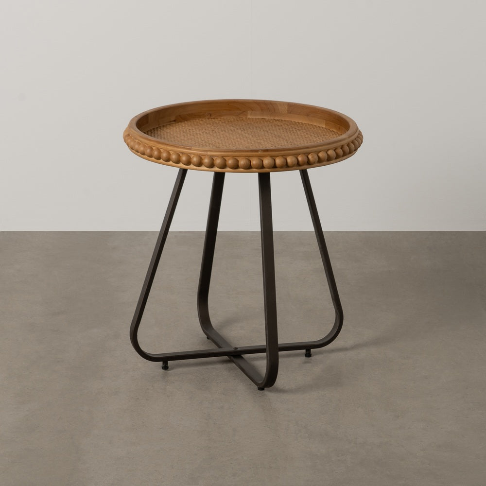 MESITA NATURAL METAL-MADERA 52 X 52 X 54,50 CM