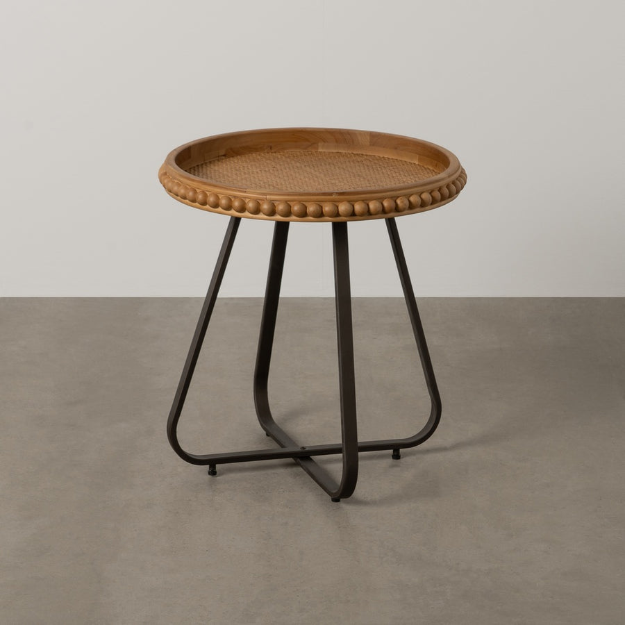 MESITA NATURAL METAL-MADERA 52 X 52 X 54,50 CM
