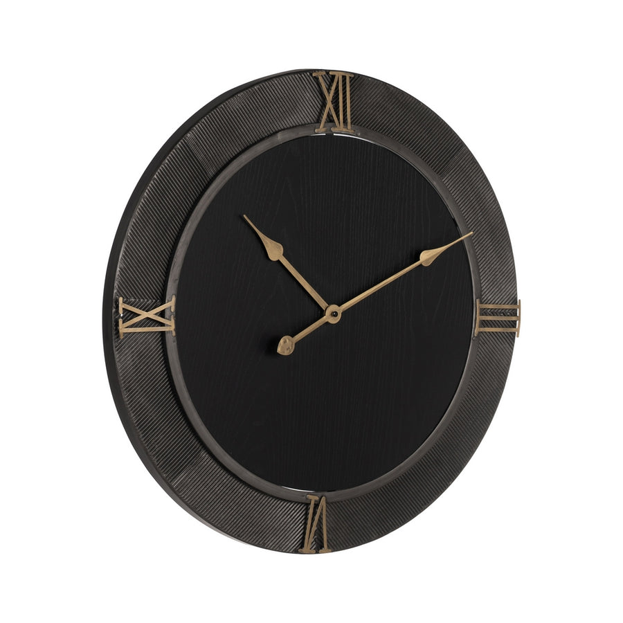 RELOJ PARED NEGRO DM-METAL 61 X 2,50 X 61 CM