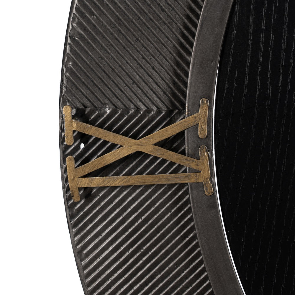 RELOJ PARED NEGRO DM-METAL 61 X 2,50 X 61 CM