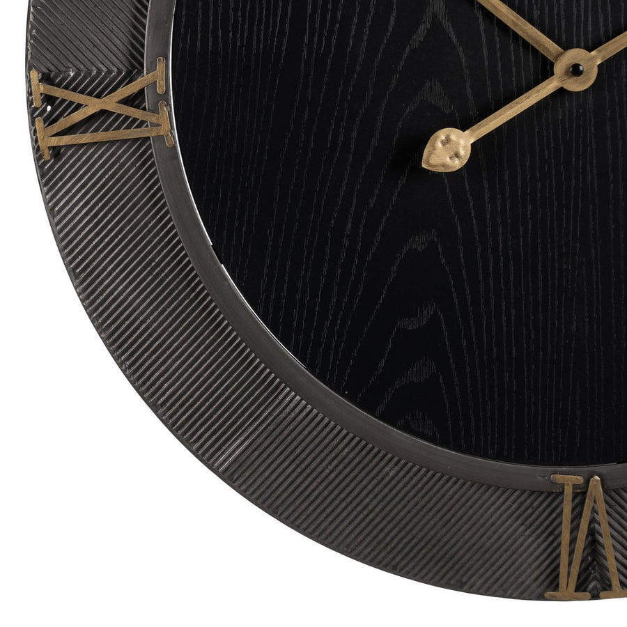 RELOJ PARED NEGRO DM-METAL 61 X 2,50 X 61 CM