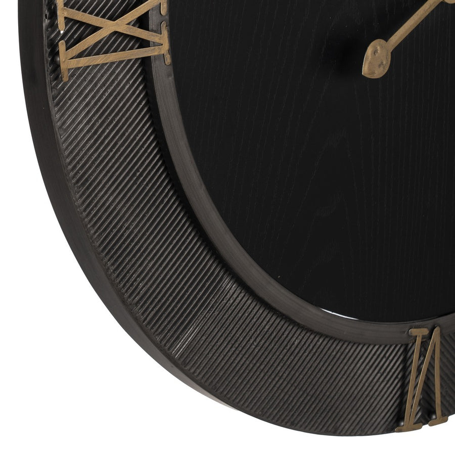 RELOJ PARED NEGRO DM-METAL 61 X 2,50 X 61 CM