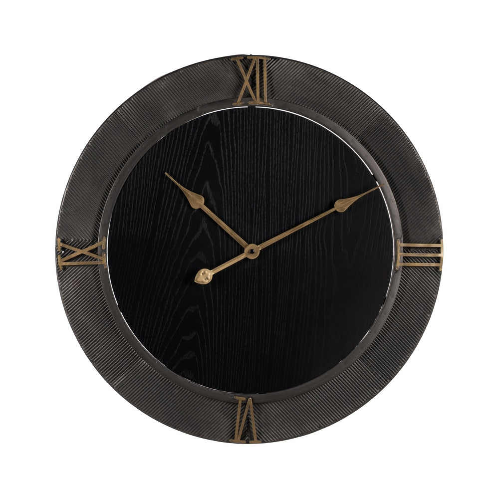 RELOJ PARED NEGRO DM-METAL 61 X 2,50 X 61 CM