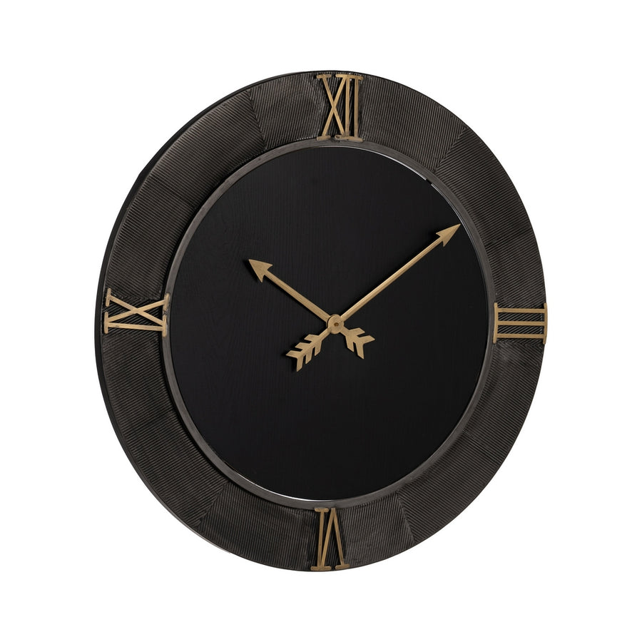 RELOJ PARED NEGRO DM-METAL 80 X 2,50 X 80 CM