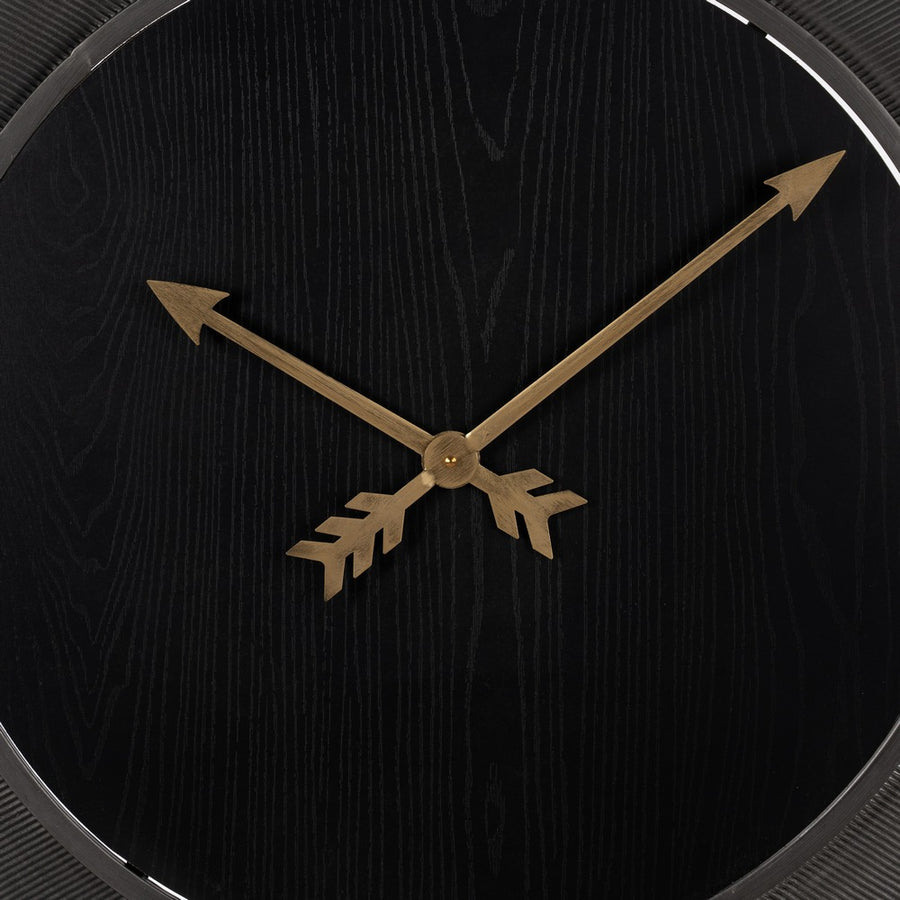 RELOJ PARED NEGRO DM-METAL 80 X 2,50 X 80 CM