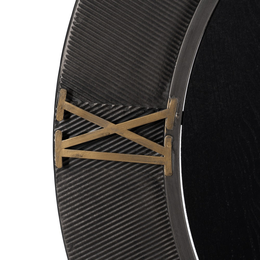 RELOJ PARED NEGRO DM-METAL 80 X 2,50 X 80 CM