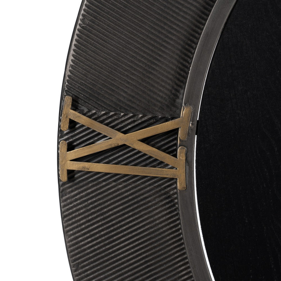 RELOJ PARED NEGRO DM-METAL 80 X 2,50 X 80 CM