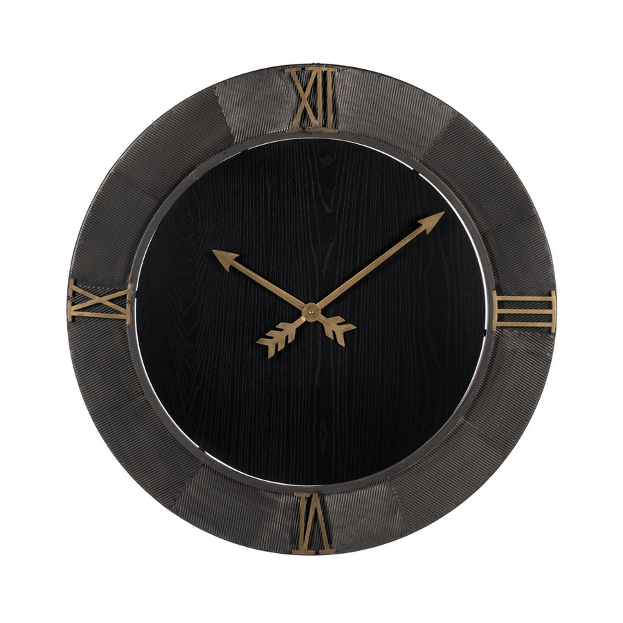 RELOJ PARED NEGRO DM-METAL 80 X 2,50 X 80 CM