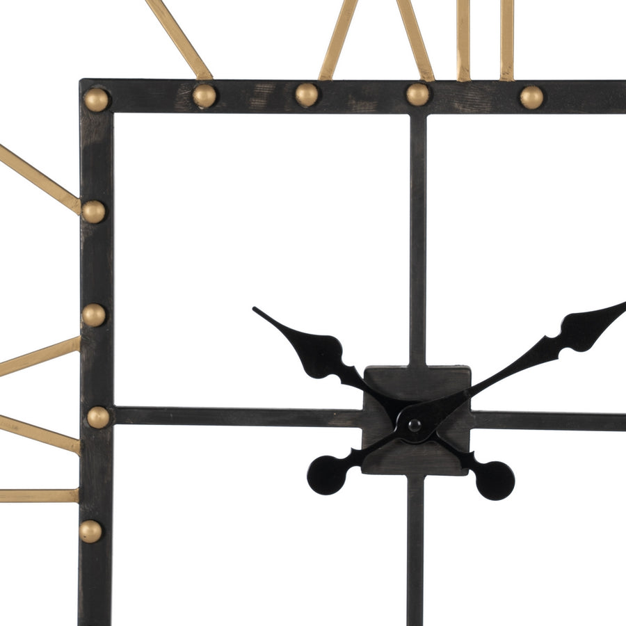 RELOJ PARED NEGRO METAL 80 X 3,50 X 80 CM
