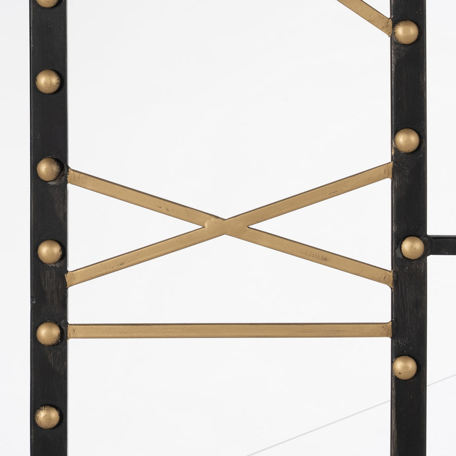 RELOJ PARED NEGRO METAL 80 X 3,50 X 80 CM