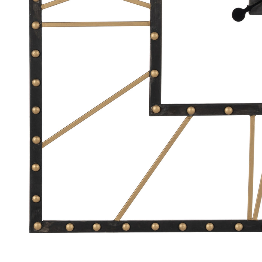 RELOJ PARED NEGRO METAL 80 X 3,50 X 80 CM