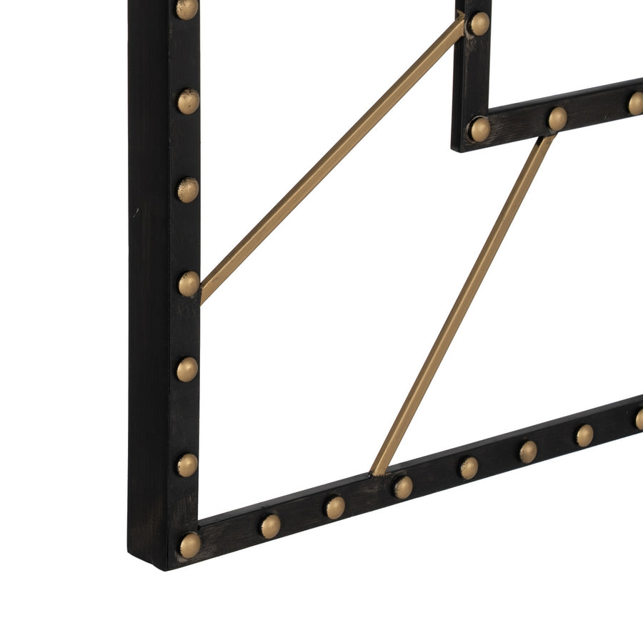 RELOJ PARED NEGRO METAL 80 X 3,50 X 80 CM