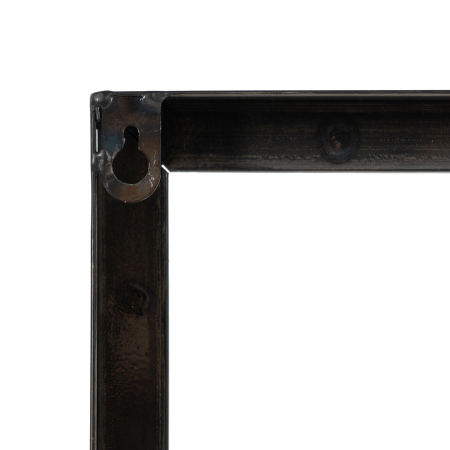 RELOJ PARED NEGRO METAL 80 X 3,50 X 80 CM