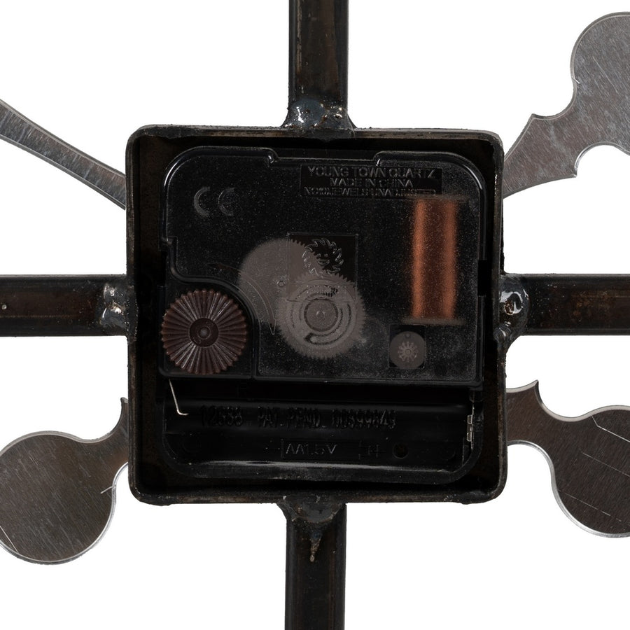 RELOJ PARED NEGRO METAL 80 X 3,50 X 80 CM