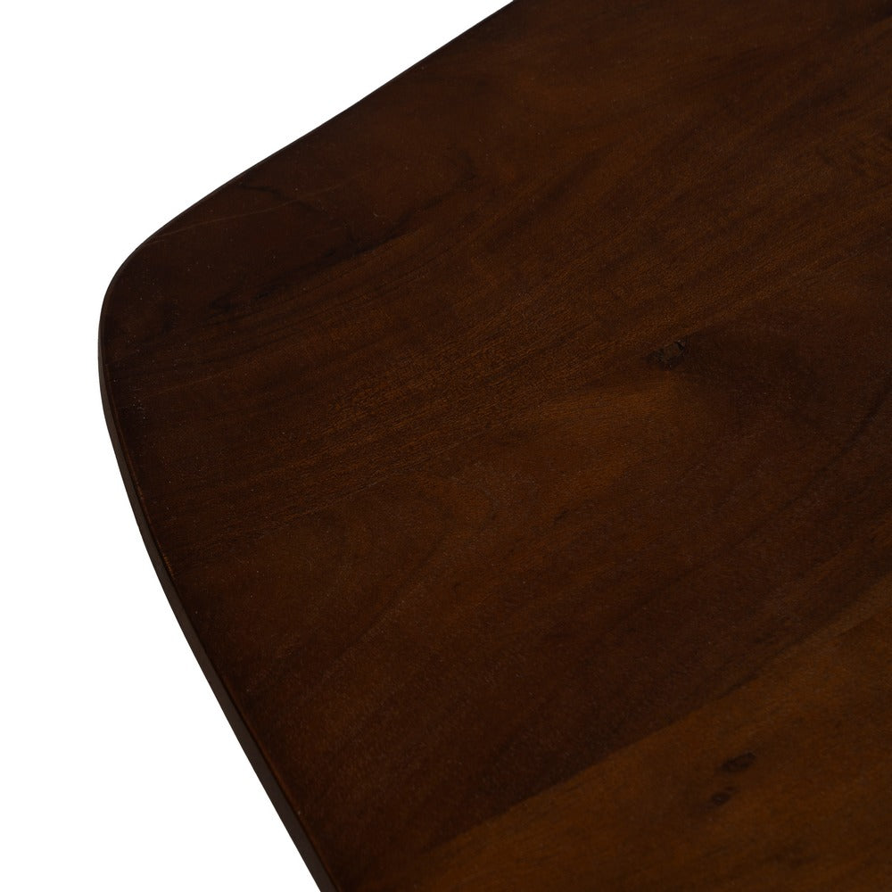 MESA CENTRO MARR�N MADERA DE ACACIA 130 X 70 X 40 CM
