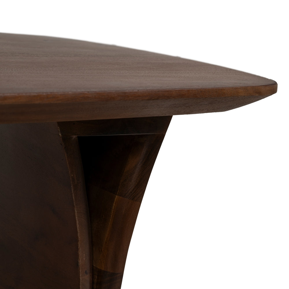 MESA CENTRO MARRÓN MADERA DE ACACIA 130 X 70 X 40 CM