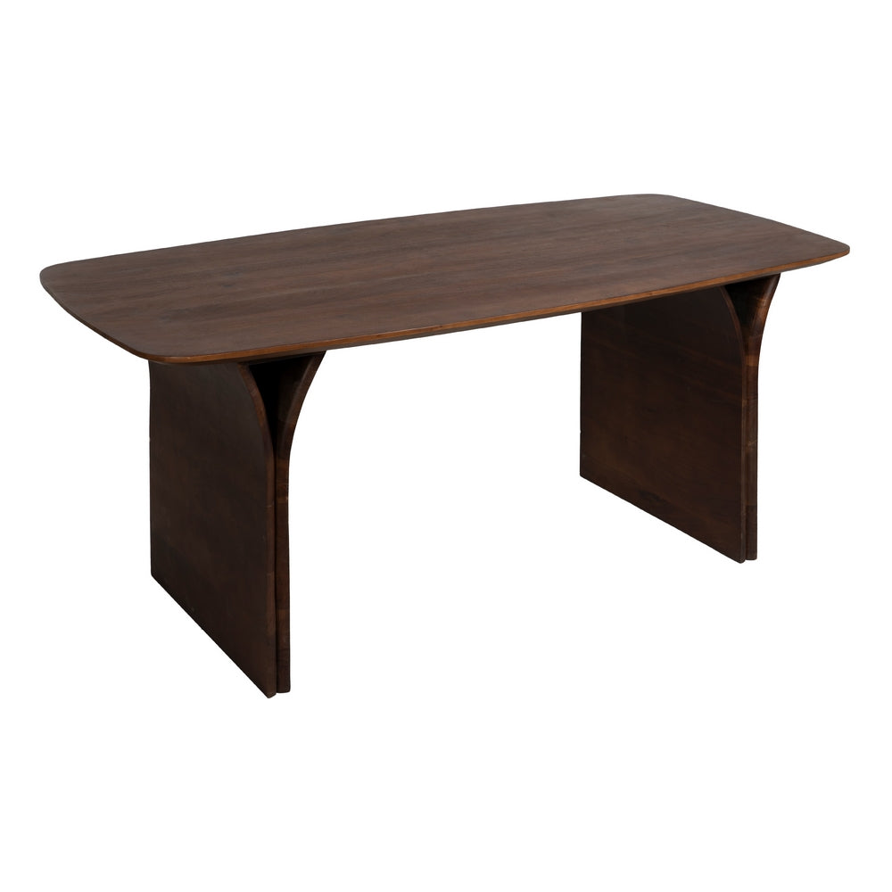 BROWN ACACIA WOOD DINING TABLE 180 X 90 X 76 CM