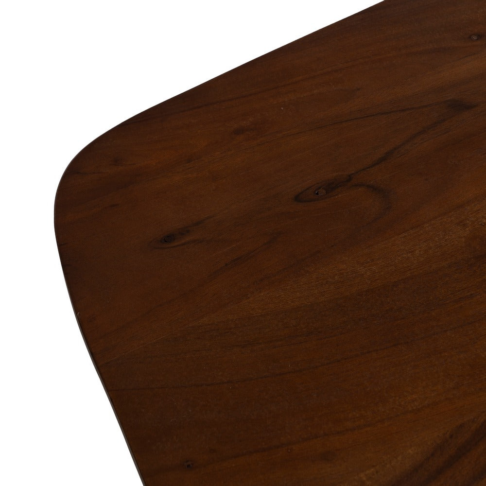 BROWN ACACIA WOOD DINING TABLE 180 X 90 X 76 CM