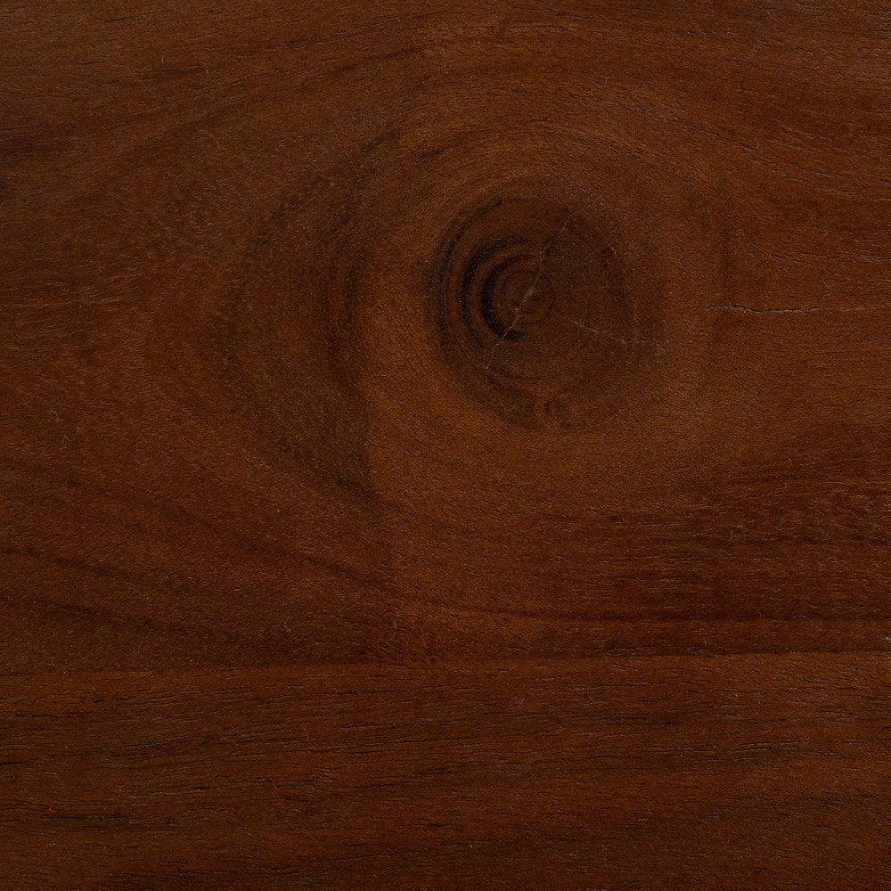 BROWN ACACIA WOOD DINING TABLE 180 X 90 X 76 CM