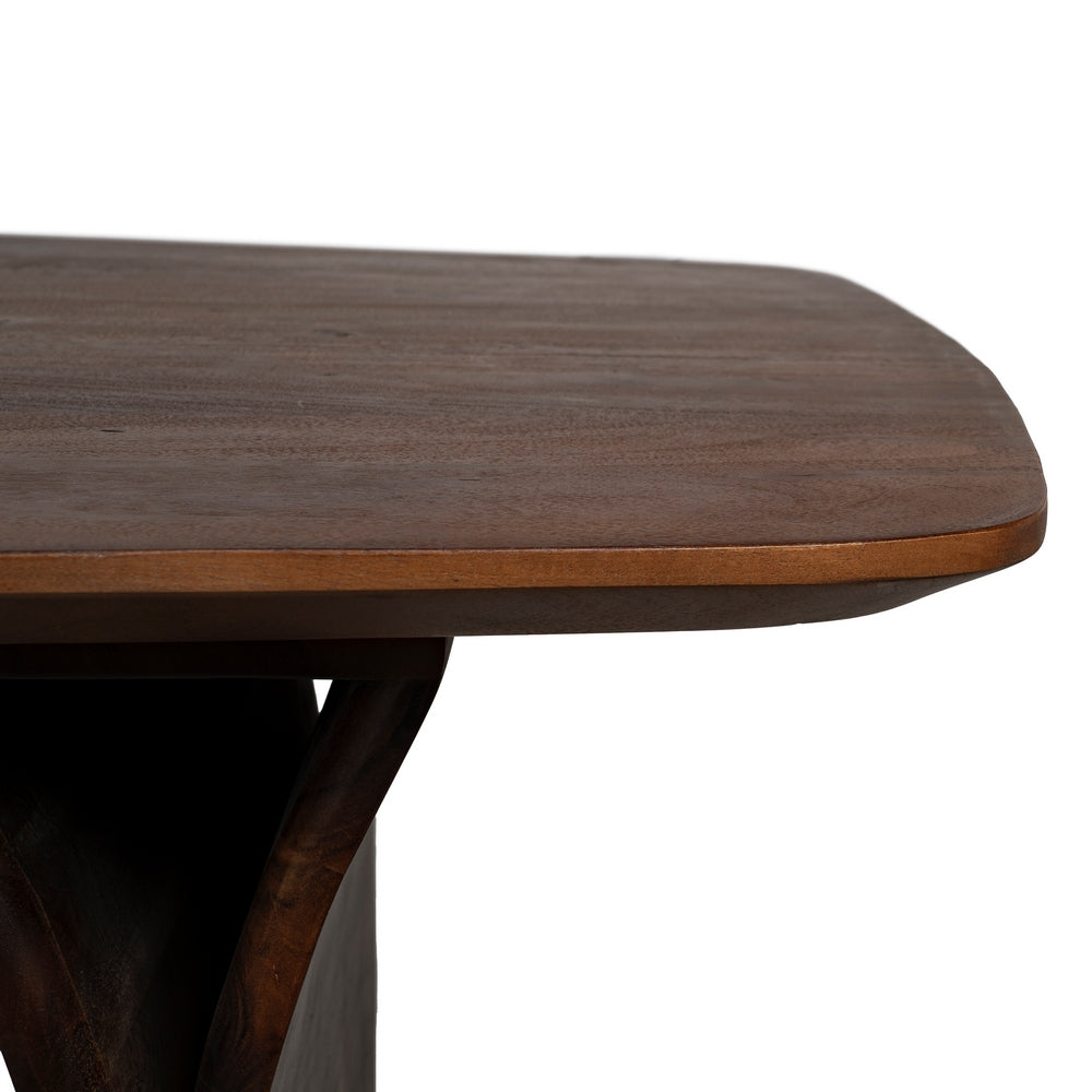 BROWN ACACIA WOOD DINING TABLE 180 X 90 X 76 CM