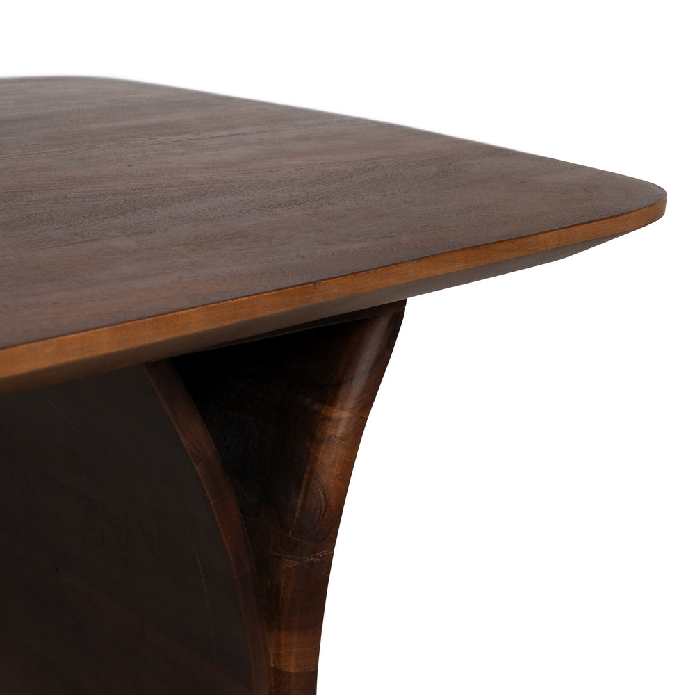 BROWN ACACIA WOOD DINING TABLE 180 X 90 X 76 CM