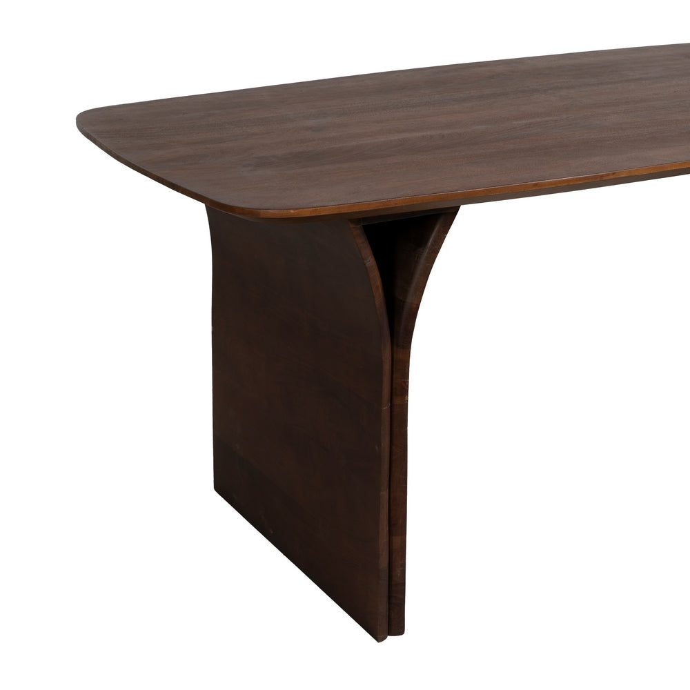 BROWN ACACIA WOOD DINING TABLE 180 X 90 X 76 CM