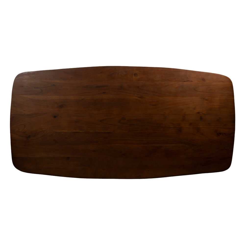 BROWN ACACIA WOOD DINING TABLE 180 X 90 X 76 CM