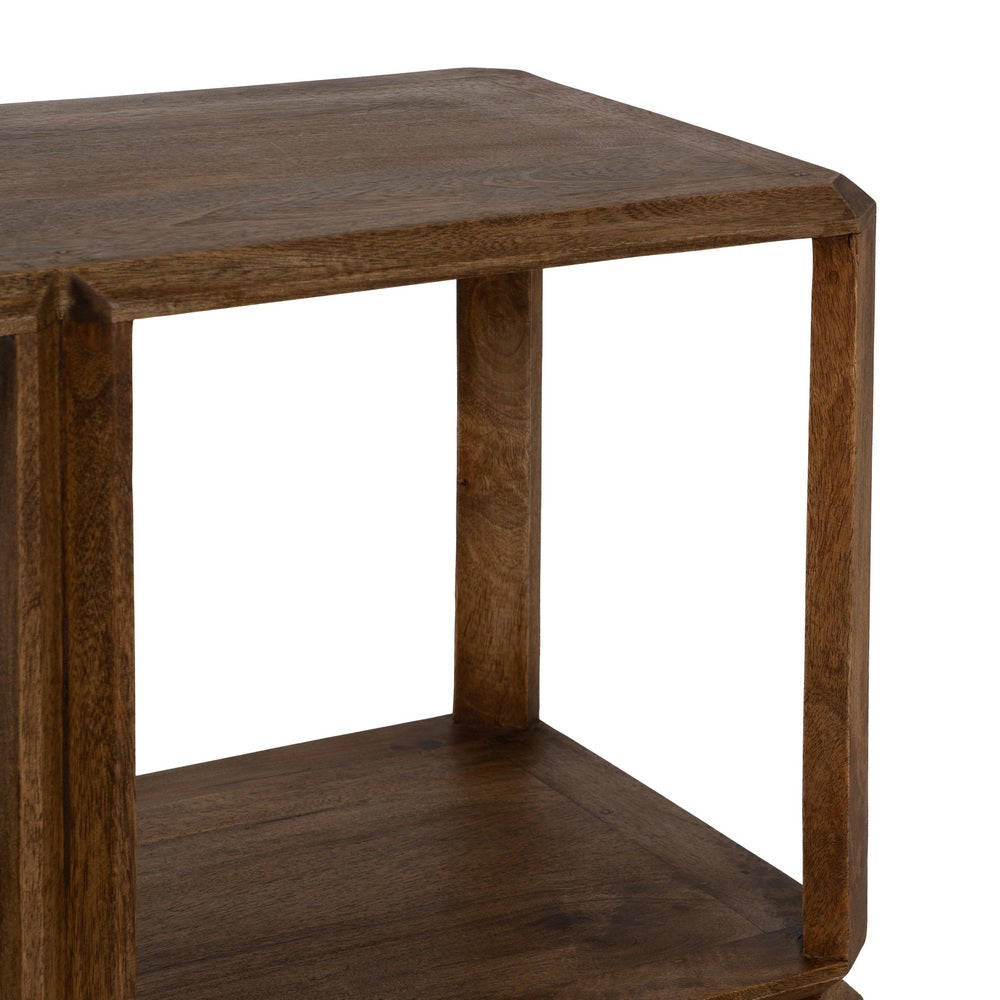ESTANTER�A MARR�N MADERA DE MANGO SAL�N 160 X 42 X 85 CM