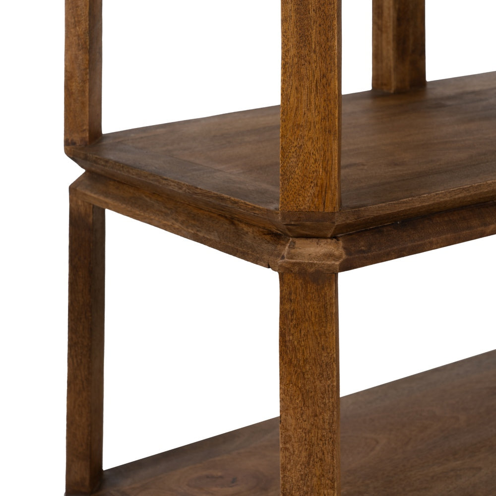 ESTANTER�A MARR�N MADERA DE MANGO SAL�N 160 X 42 X 85 CM