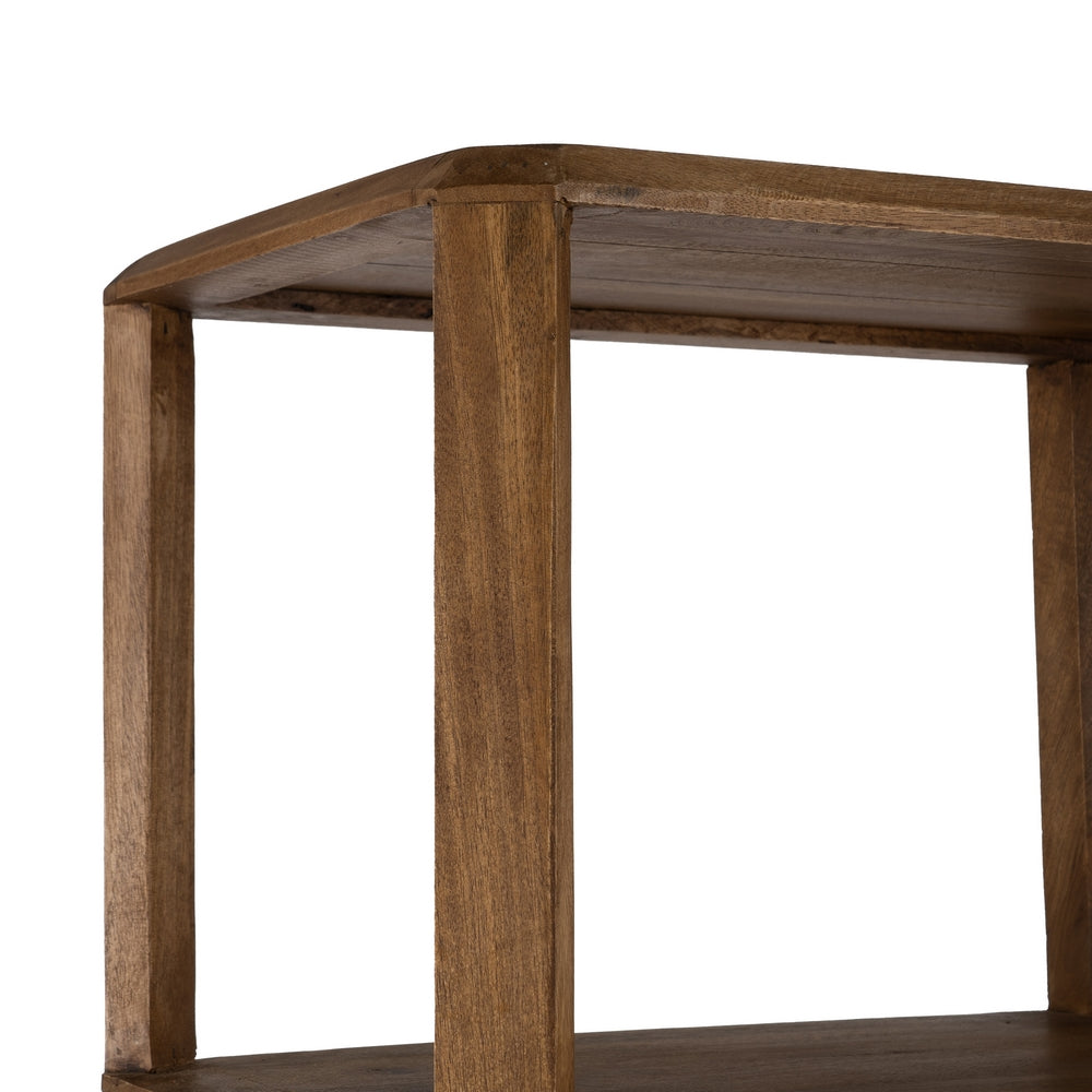 BROWN MANGO WOOD LIVING ROOM SHELF 115 X 42 X 195 CM