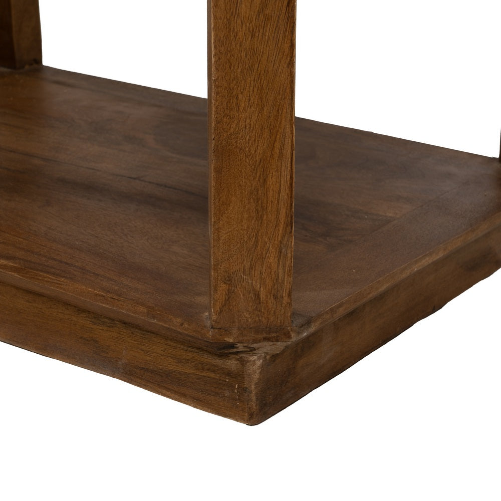 BROWN MANGO WOOD LIVING ROOM SHELF 115 X 42 X 195 CM