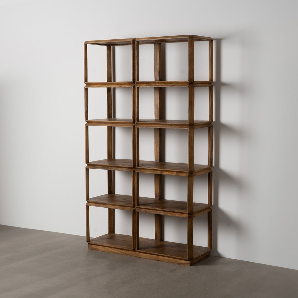 ESTANTERÍA MARRÓN MADERA DE MANGO SALÓN 115 X 42 X 195 CM