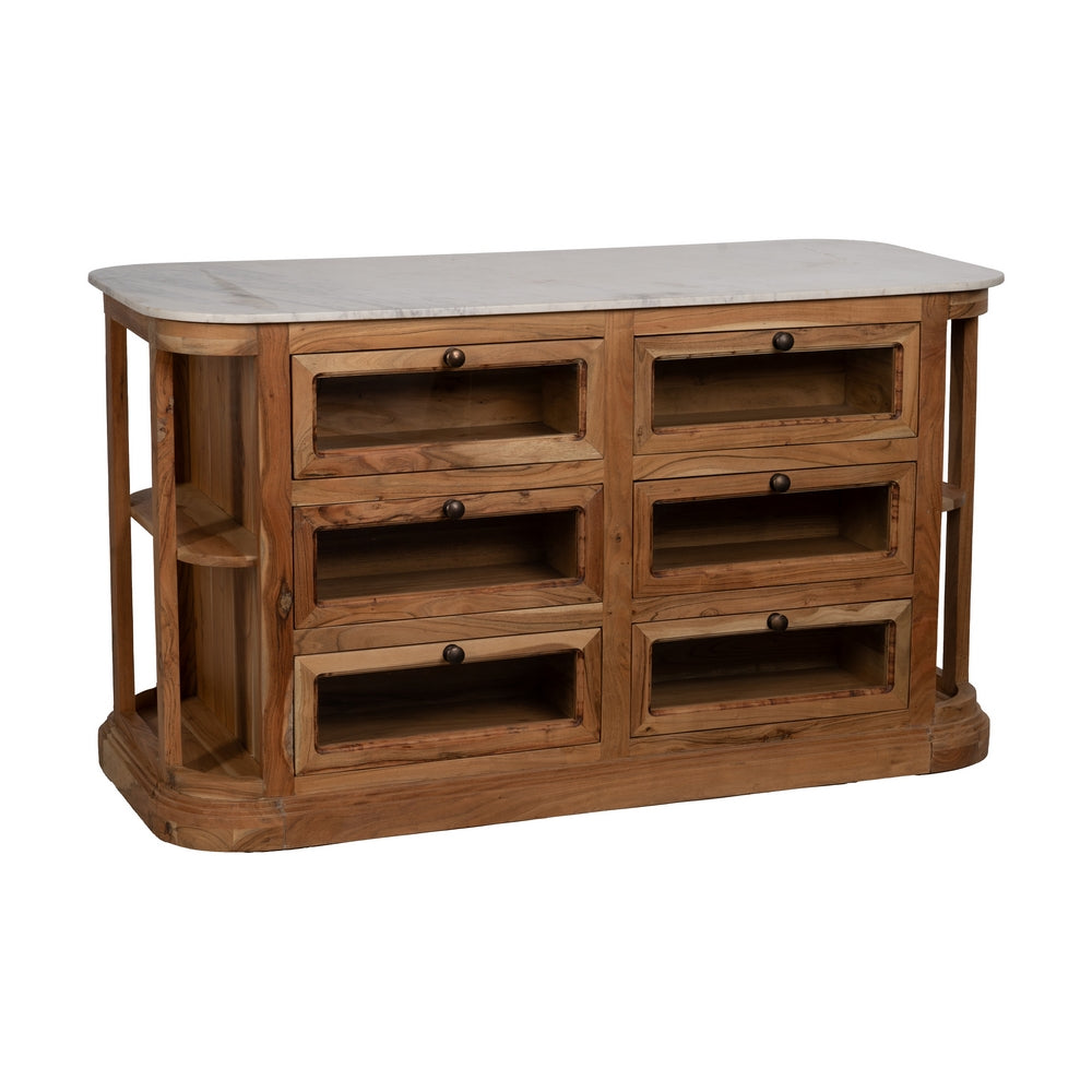ISLA NATURAL M�RMOL/MADERA COCINA 155 X 70 X 88 CM