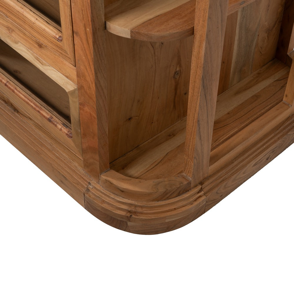 ISLA NATURAL MÁRMOL/MADERA COCINA 155 X 70 X 88 CM
