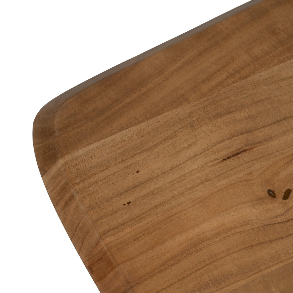 MESA CENTRO MADERA-METAL SALÓN 110 X 60 X 41 CM