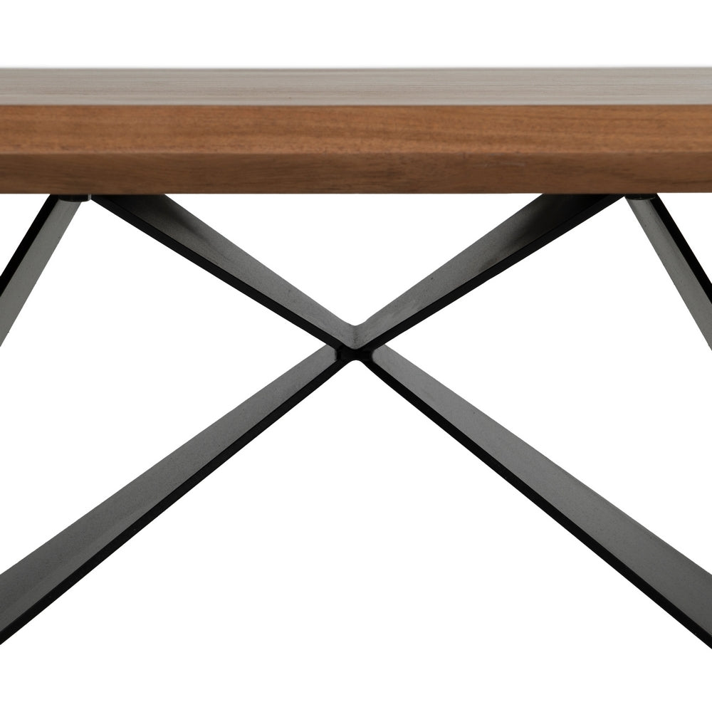 MESA CENTRO MADERA-METAL SALÓN 110 X 60 X 41 CM