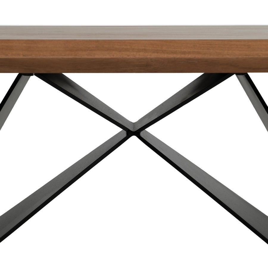 WOOD-METAL COFFEE TABLE LIVING ROOM 110 X 60 X 41 CM