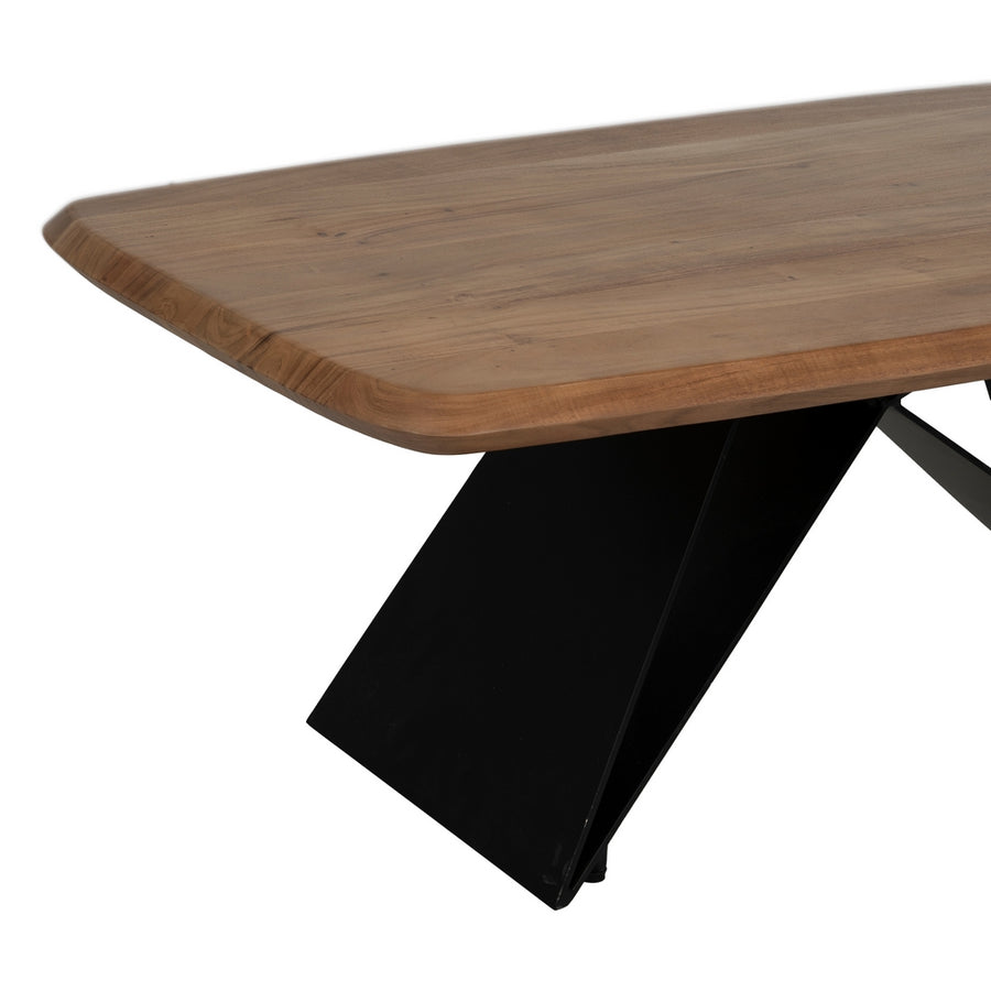 WOOD-METAL COFFEE TABLE LIVING ROOM 110 X 60 X 41 CM