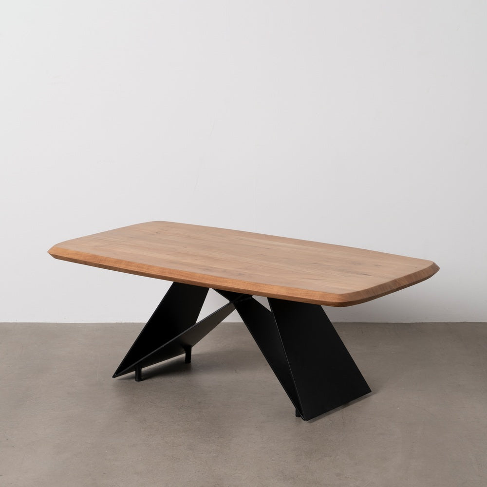WOOD-METAL COFFEE TABLE LIVING ROOM 110 X 60 X 41 CM